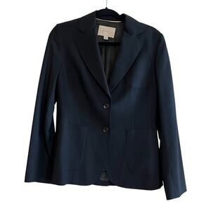Banana Republic Wool Blend Stretch Single Breasted Blazer Black Size 6